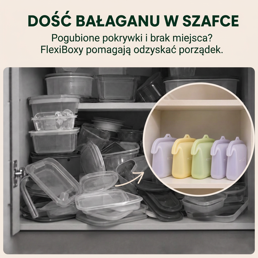 Porządek w kuchennej szafce dzięki FlexiBOXom